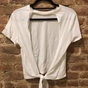 Open Back White Tee